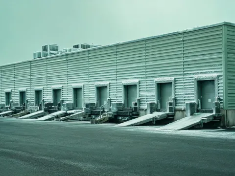 Cold storage warehouse with insulated panel walls