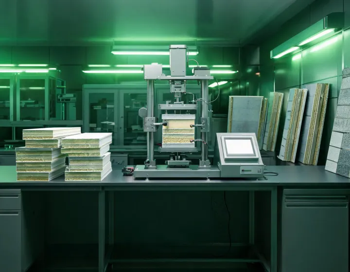R&D laboratory testing insulated panel cores